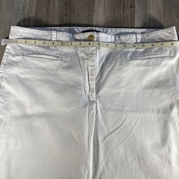 Ann Taylor White Ankle Length Chino Cotton Dress Pants size 16P - Picture 4 of 9